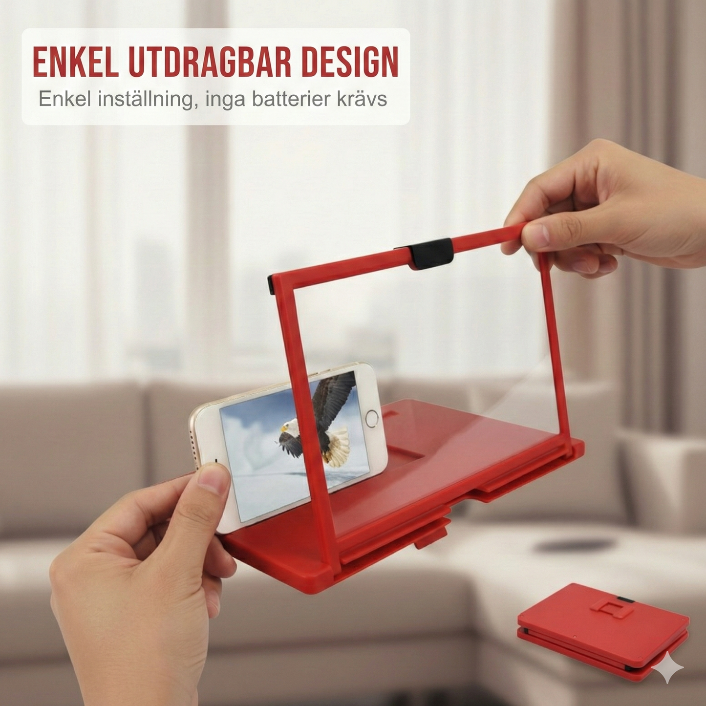 Skärmförstorare till Mobilen (Ögonskydd) – Titta på Film utan Ögontrötthet – Perfekt Present till Äldre & Barn