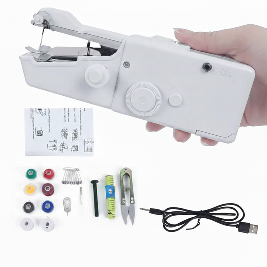 Kompakt Resesymaskin – Din räddare i nöden för klädolyckor på resan (Batteridriven)