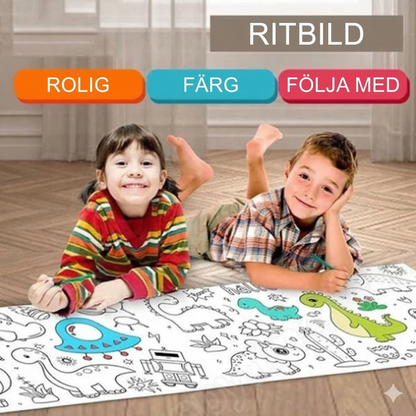 SkärmFri Magi™Målartejp / Ritbordsrulle för Barn (3 Meter) – Skärmfri Kreativ Lek
