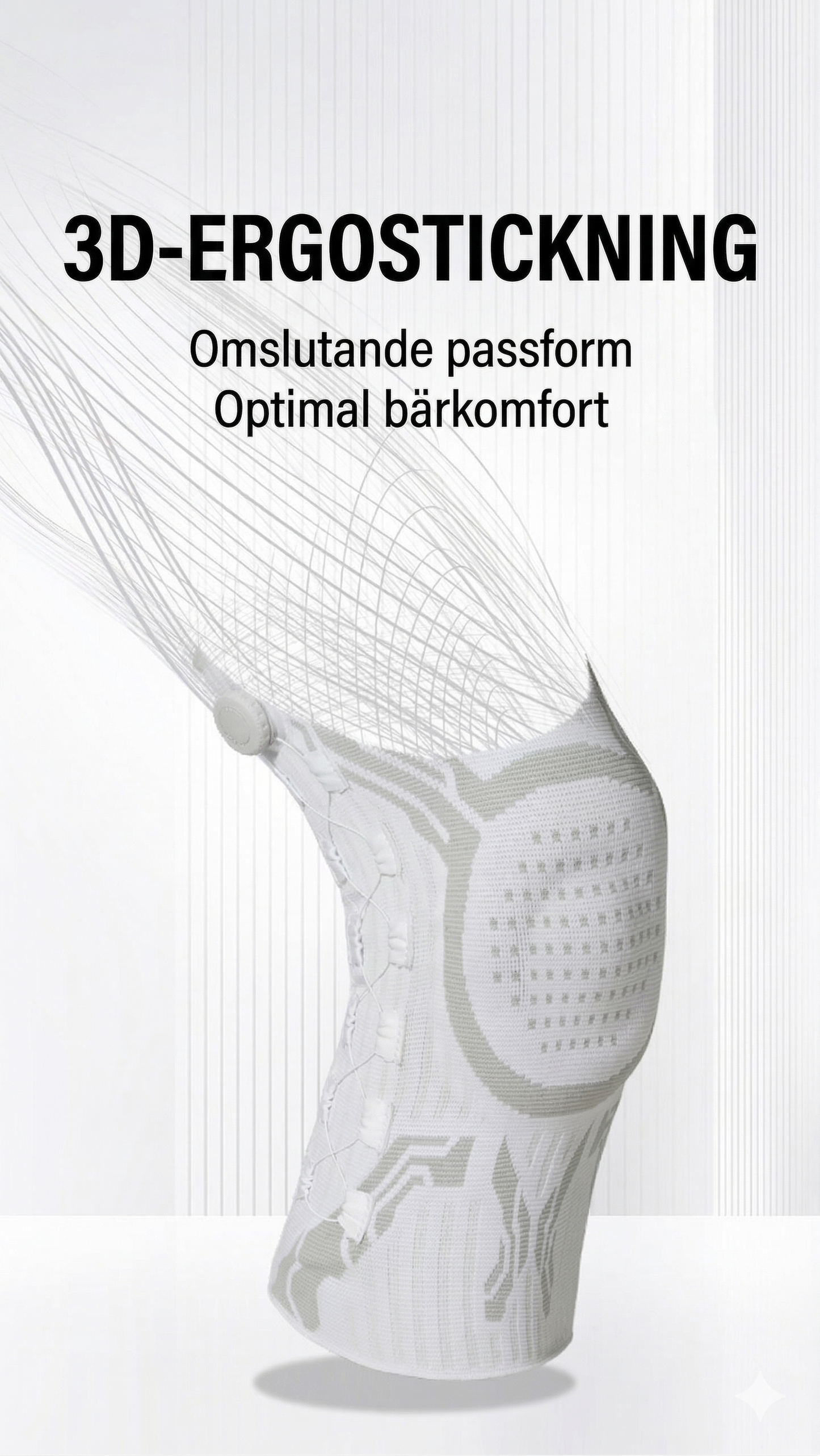 Elastiskt Knästöd med Kompression – Förebygger Skador och Lindrar Knäsmärta (Löpning, Padel, Gym)