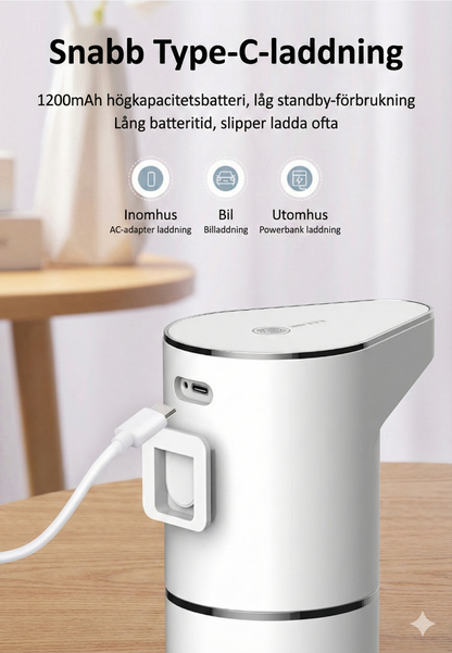 NordicDrop Automatisk Tvålpump med Sensor (Skum) –Uppladdningsbar Tvåldispenser