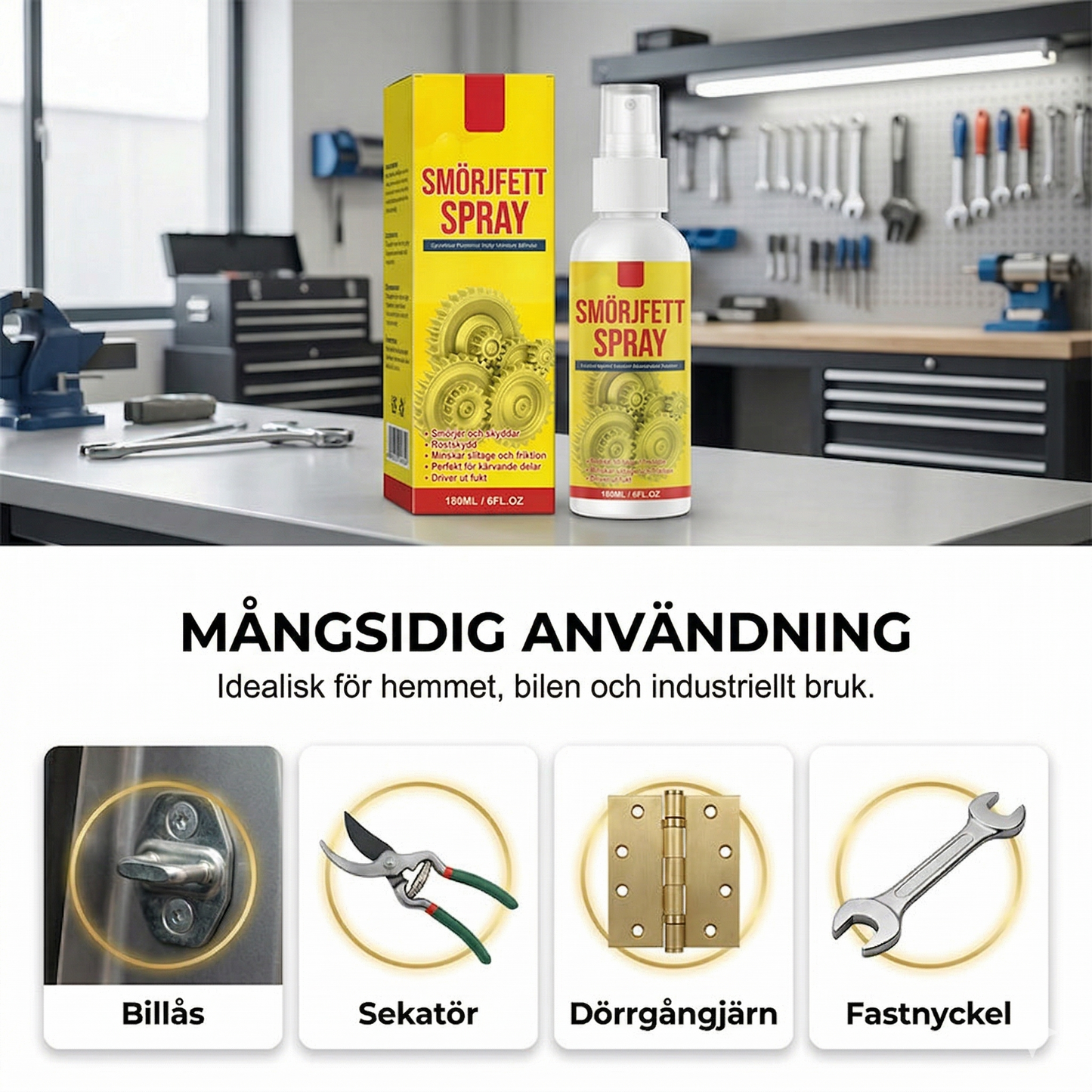 Multispray & Rostlösare – Effektiv Smörjspray för Bil & Hem