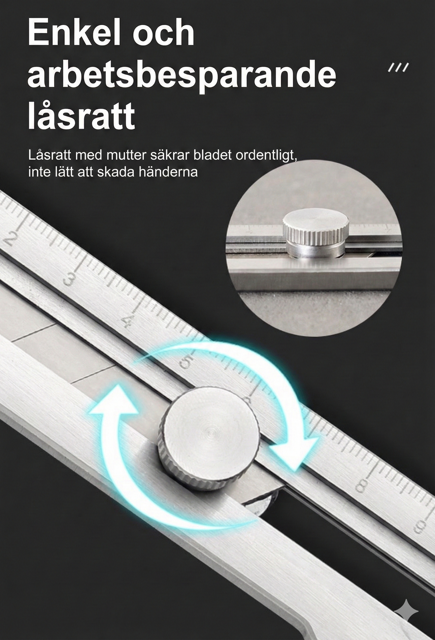 Premium Rostfri Brytkniv – Japanskt Stål & 6 Smarta Verktyg i ett