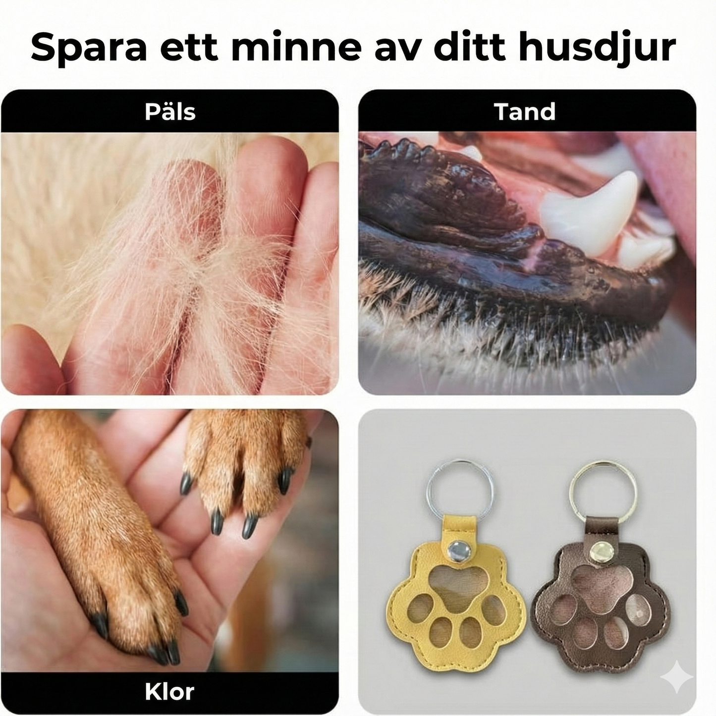 Personlig Minnesnyckelring i Äkta Läder – "Alltid med dig" (För Hund & Katt)[Köp 1 Få 1 På Köpet]