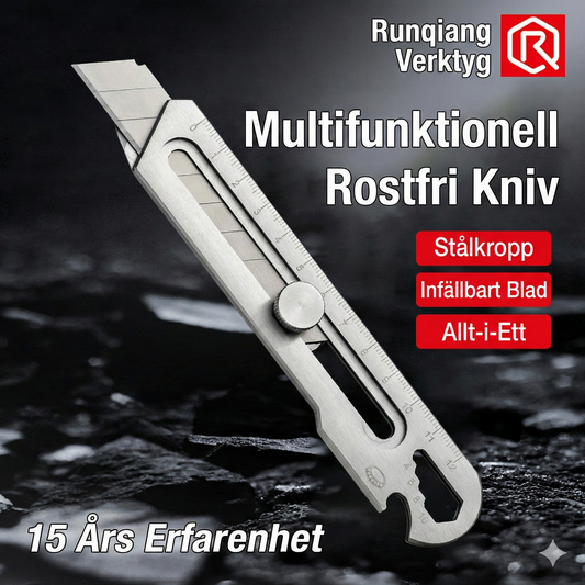 Premium Rostfri Brytkniv – Japanskt Stål & 6 Smarta Verktyg i ett