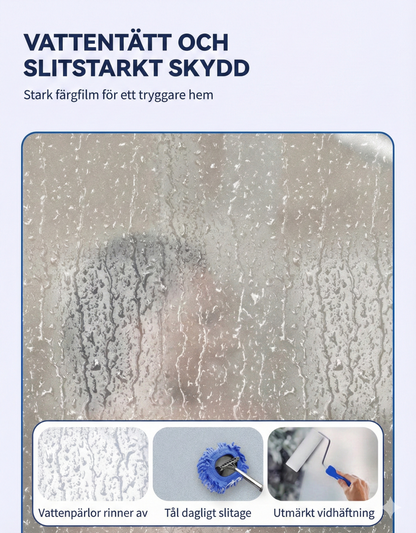 Vattenbaserad Färg för Frostat Glas – Skapa Insynsskydd på Fönster & Badrum – Matt Effekt (Inga Bubblor)