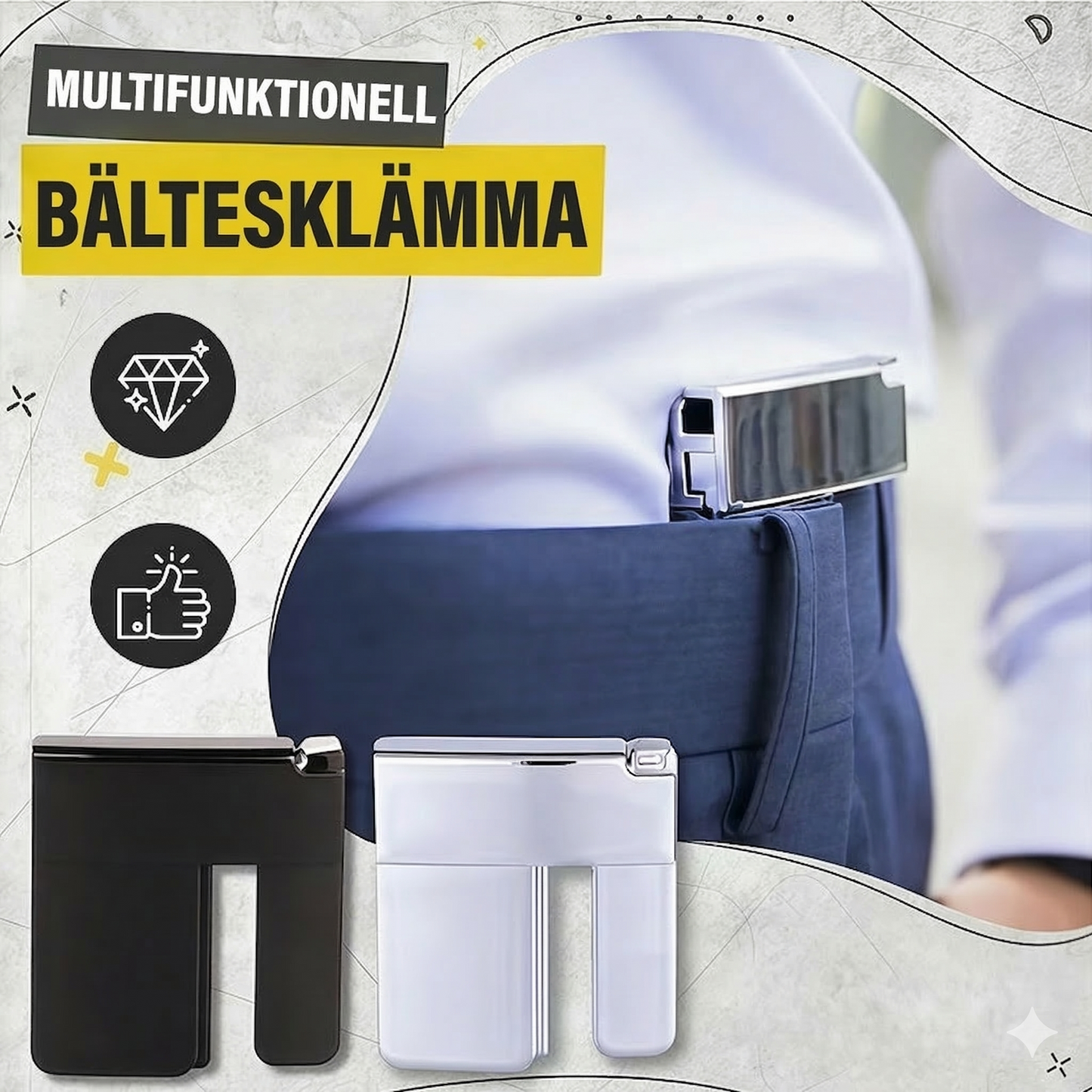 Vikbart midjespänne– Vikbart Spänne för att Förminska Midjan (Ingen Sömnad Krävs)