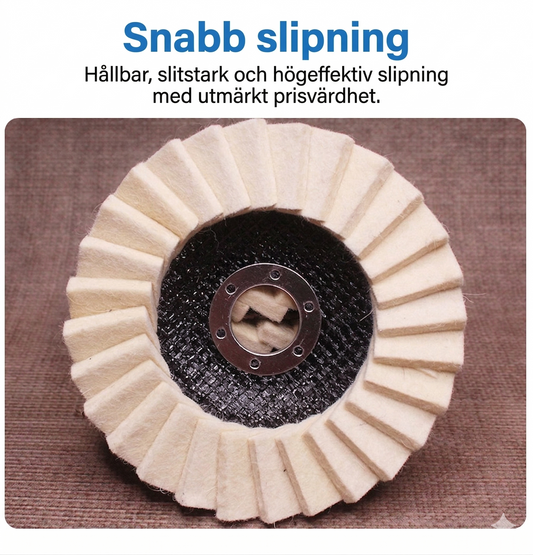 Lamellrondell i Ullfilt för Polering – Premium Polerskiva för Vinkelslip