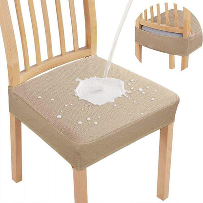 Vattentätt Stolsöverdrag i Jacquard – Halkfritt & Lättskött Sitsöverdrag för Matstolar-2-pack