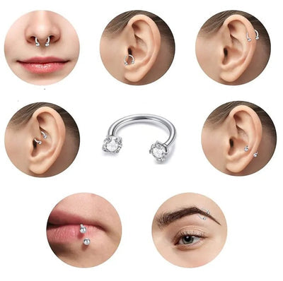 Novisom™ Elegant Smyckeset för Näsring och Örhängen