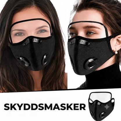 Munskydd med Aktivt Kolfilter (Köp 1 Få 1 på Köpet) – Återanvändbart Skydd mot Damm