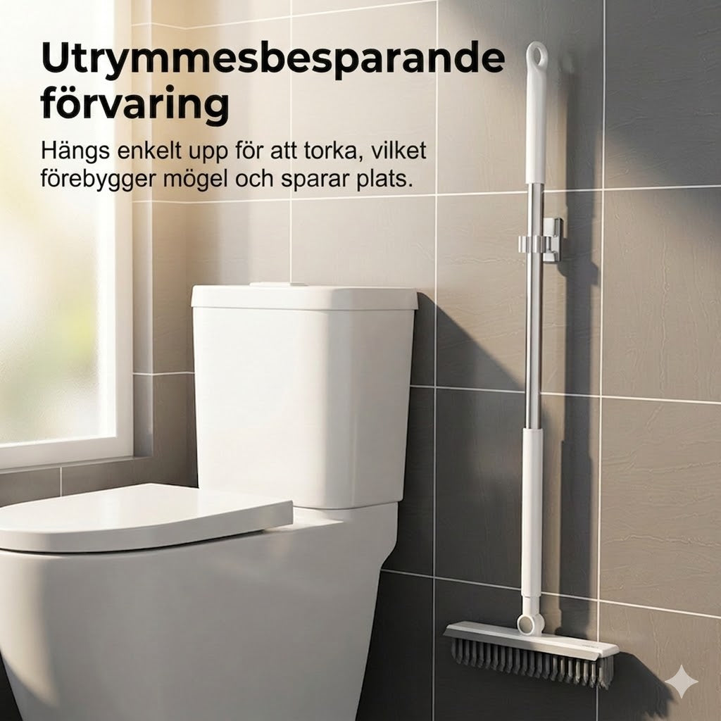 2-i-1 Fogborste och Hörnborste med Fönsterskrapa