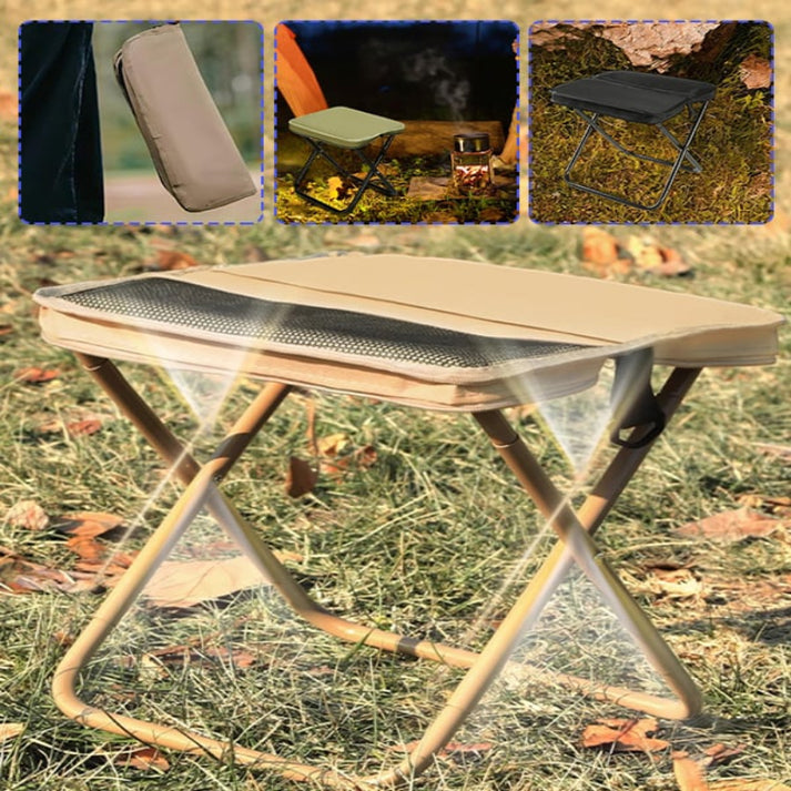 Hopfällbar Ministol med Förvaringsväska – Perfekt för Camping & Fiske