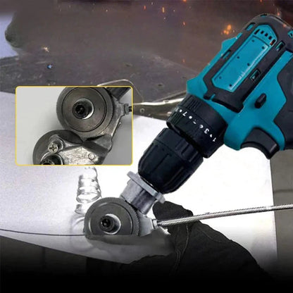 PlåtMästaren™Elektrisk Plåtsax för Borrmaskin – Nibbler-tillbehör för att skära Metall & Plåt (Universell Passform)