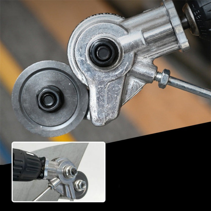 PlåtMästaren™Elektrisk Plåtsax för Borrmaskin – Nibbler-tillbehör för att skära Metall & Plåt (Universell Passform)