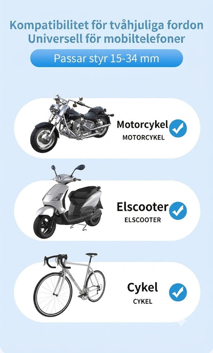 Mobilhållare Cykel & MC med Snabbfäste – Säker Navigering