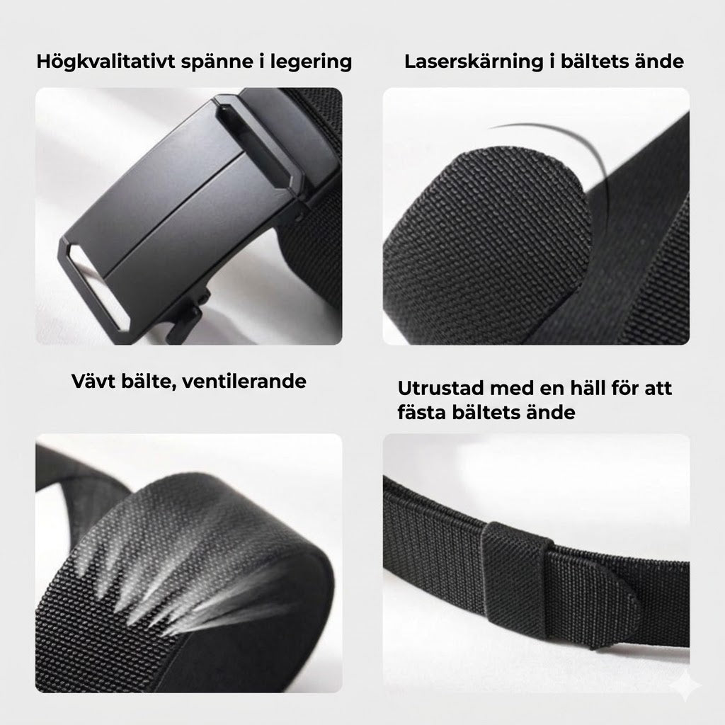 Taktiskt Stretchbälte med Spärrskaft – Ultralätt Bälte för Friluftsliv och Arbete