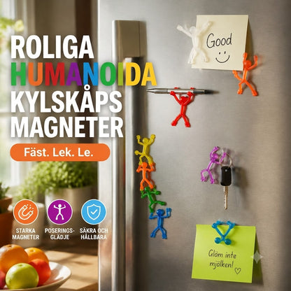 Multifunktionella Roliga Kylskåpsmagneter – Flexibla och Kreativa Leksaksfigurer för Barn