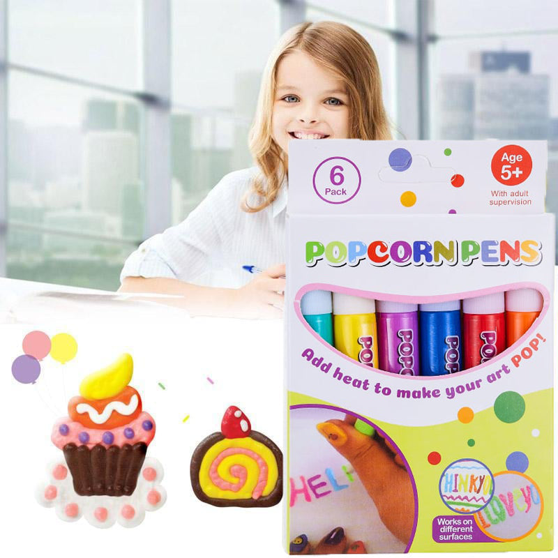 KiddieGlow™ Magiska 3D Popcorn-pennor – Pysselset för Barn