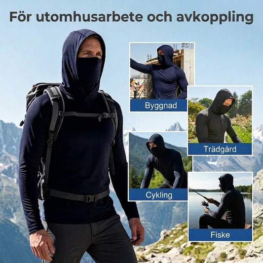 UV-skyddande Solskyddshuvtröja med Ansiktsmask
