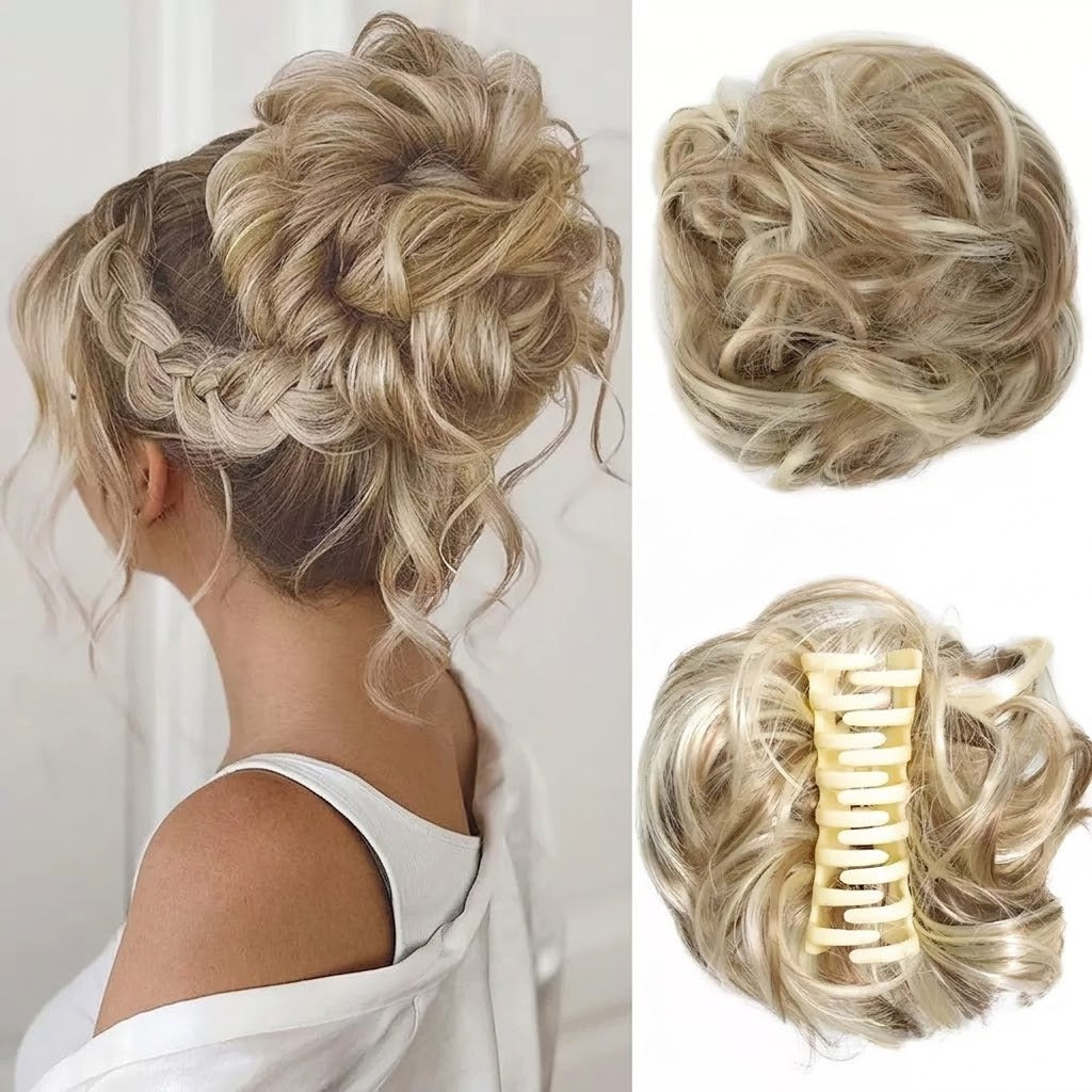 Messy Bun Hårknut med Kloklämma – Skapa en Perfekt Uppsättning på Sekunder Köp 1 Få 1 GRATIS
