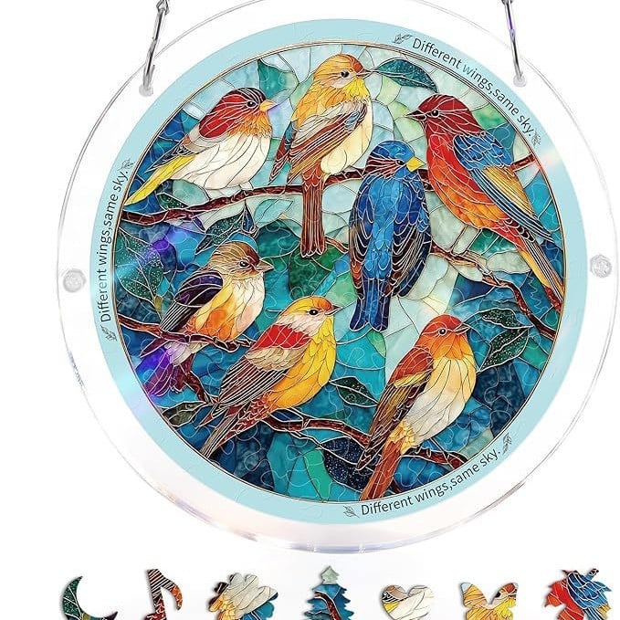 Färgglatt Akrylpussel och Solfångare