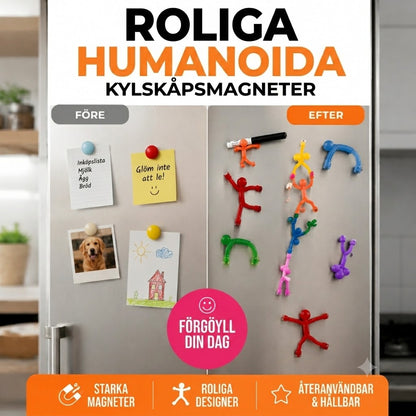 Multifunktionella Roliga Kylskåpsmagneter – Flexibla och Kreativa Leksaksfigurer för Barn