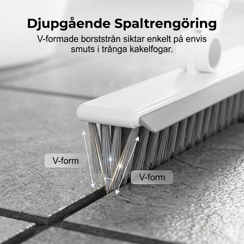 2-i-1 Fogborste och Hörnborste med Fönsterskrapa