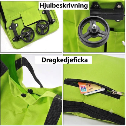 Multifunktionell Shoppingvagn och Ryggsäck med Hjul