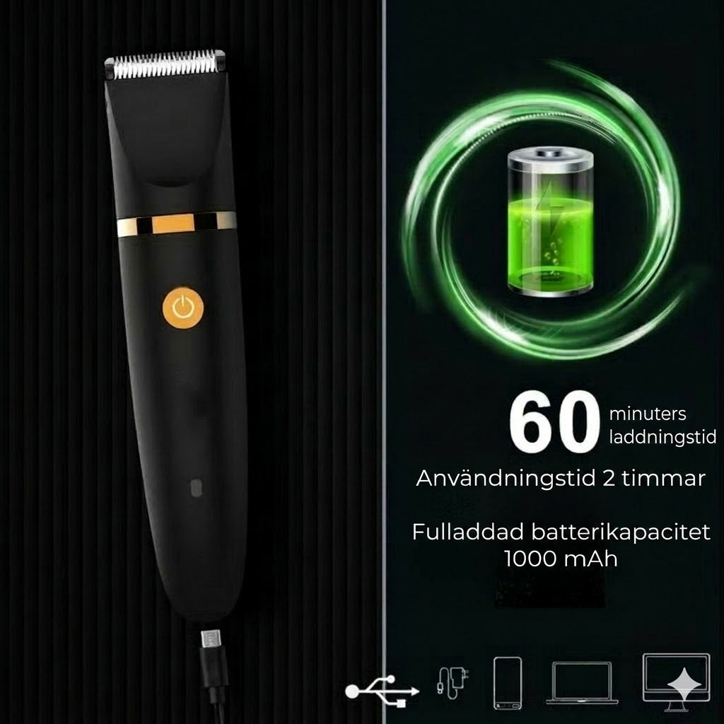 3-i-1 Elektrisk Kroppstrimmer – Skonsam och Effektiv Rakning