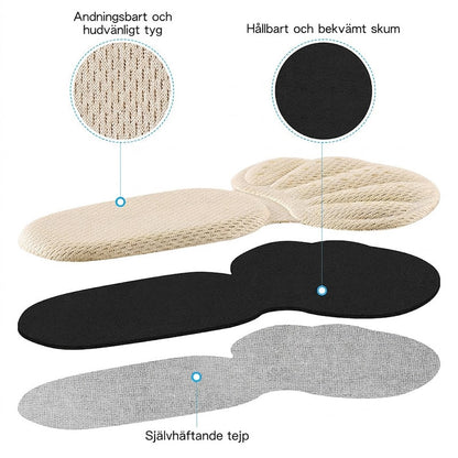 Klippbara Självhäftande Hälkuddar mot Skoskav (5-pack / 5 par)