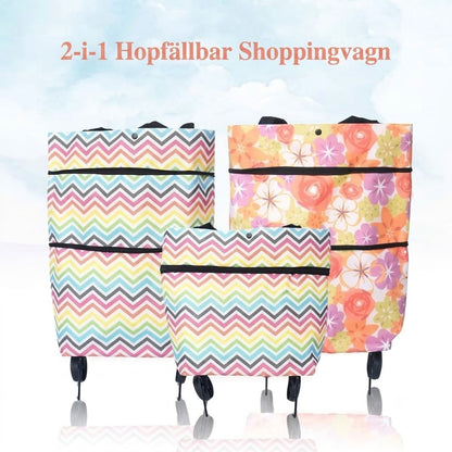 Multifunktionell Shoppingvagn och Ryggsäck med Hjul