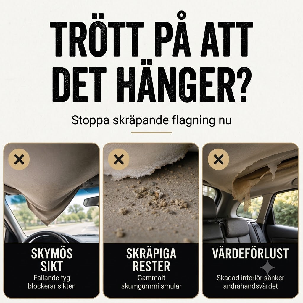 Värmebeständigt Reparationslim för Bilinredning – Fläckfritt & Starkt