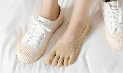 Osynliga Sommarsockor med Halkskydd (5-pack)