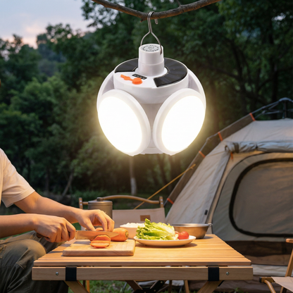 Solcellsriven & USB-laddningsbar Utomhuslampa (Klot)