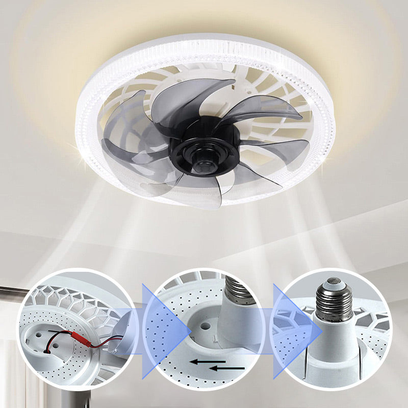 Smart Takfläkt med Lampa 2-i-1 och Fjärrkontroll