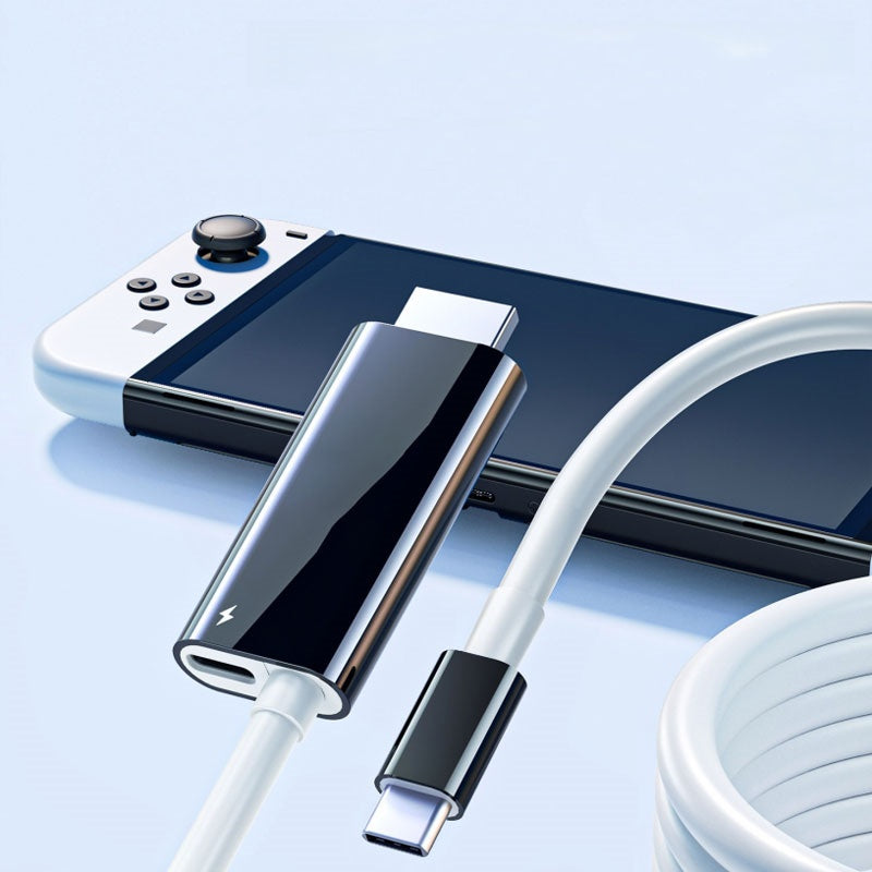VoltLink™ USB-C till HDMI Kabel med Laddning – Switch, Mobil & Surfplatta