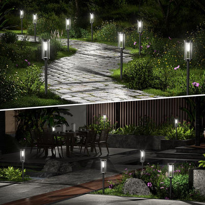 Solcellsdriven Trädgårdslampa med Glödtrådsdesign – Vattentät Belysning för Gångväg och Gräsmatta