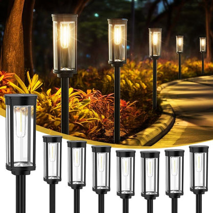 Solcellsdriven Trädgårdslampa med Glödtrådsdesign – Vattentät Belysning för Gångväg och Gräsmatta