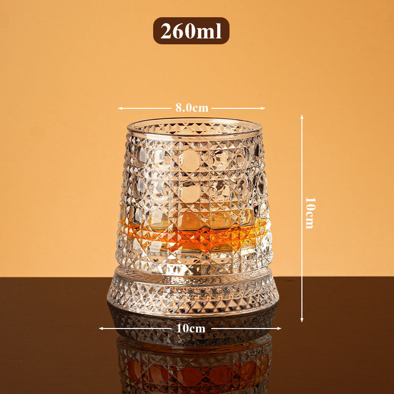 360° Roterande Whiskeyglas – Stresslindring & Förhöjd Aromupplevelse