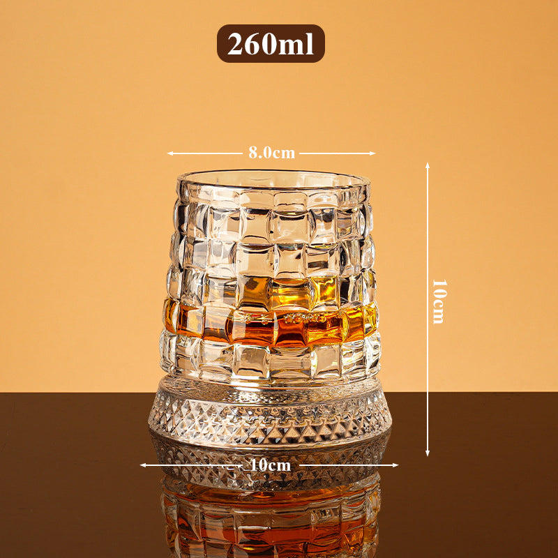 360° Roterande Whiskeyglas – Stresslindring & Förhöjd Aromupplevelse