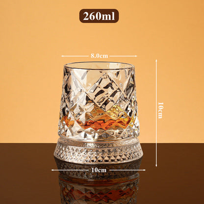 360° Roterande Whiskeyglas – Stresslindring & Förhöjd Aromupplevelse
