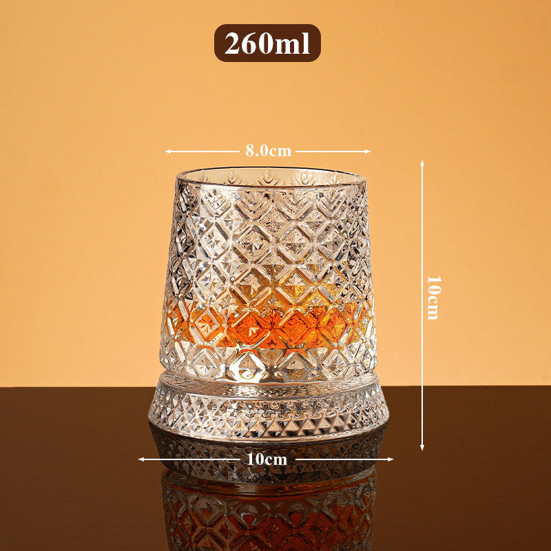 360° Roterande Whiskeyglas – Stresslindring & Förhöjd Aromupplevelse