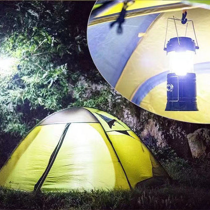 Solcellsdriven Utdragbar Campinglampa – Två-i-ett Bordslampa och Ficklampa