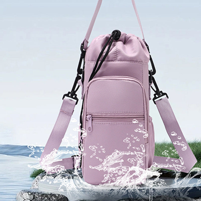 Väska för Vattenflaska & Mobil – Perfekt för Promenad & Vandring (Crossbody)
