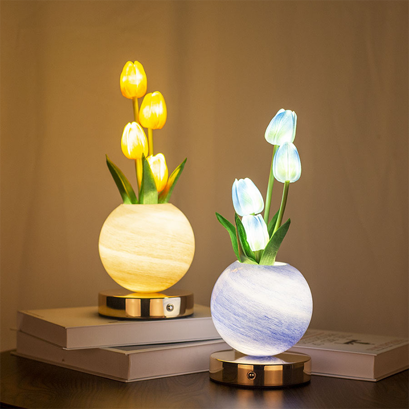 KiddieGlow™ Nattlampa Tulpanbukett – LED-bordslampa