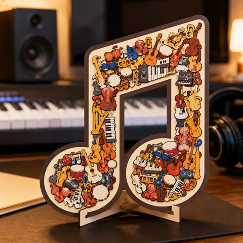 3D Musikpussel i Trä – Kreativt och Avkopplande Hantverk