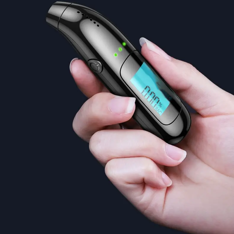 DriveSafe™ Digital Alkomätare – USB-laddning & LCD-skärm
